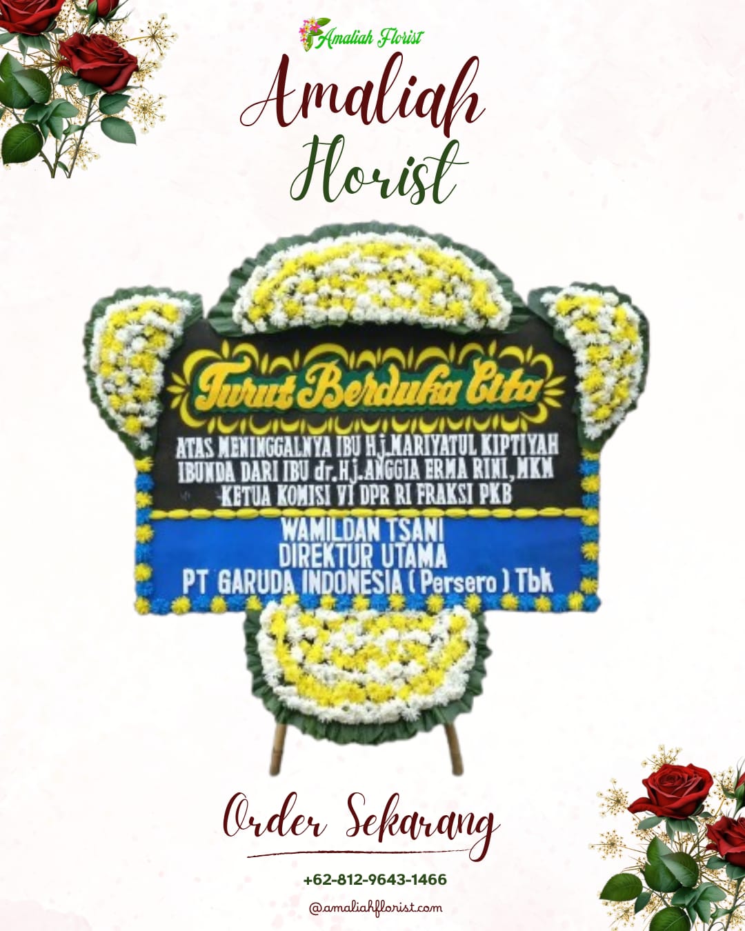 Papan Bunga Duka Sugio